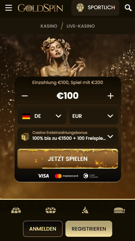 Goldspin Casino Mobile Website